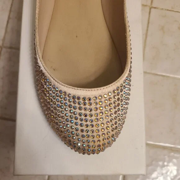Steve Madden Rhinestone Flats (Very low heel) I-Dreemy Blush Mult Size 9.5 - Picture 16 of 16